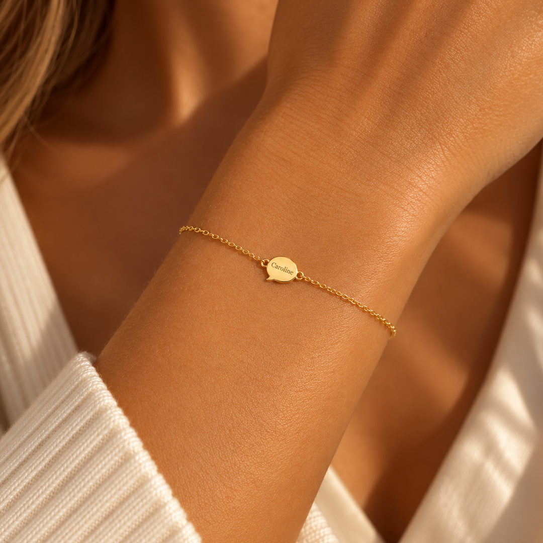 Chat Bubble Engravable Bracelet