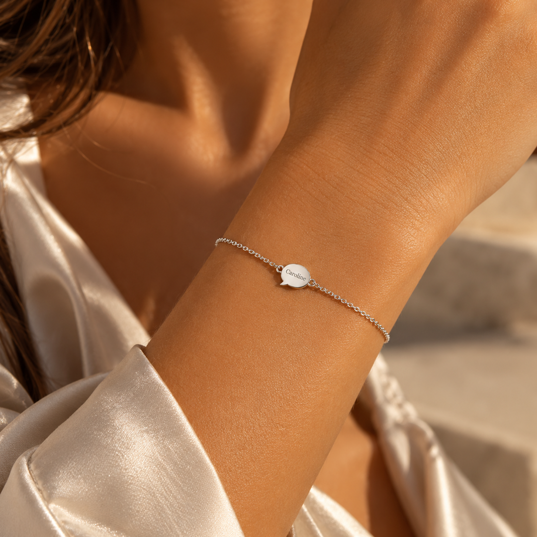 Chat Bubble Engravable Bracelet