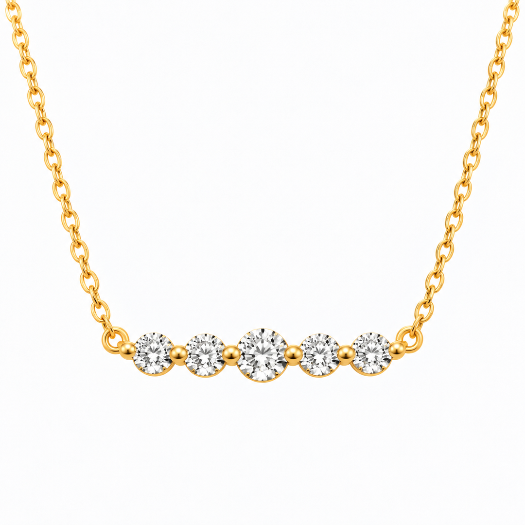Dainty Arc Birthstone Necklace