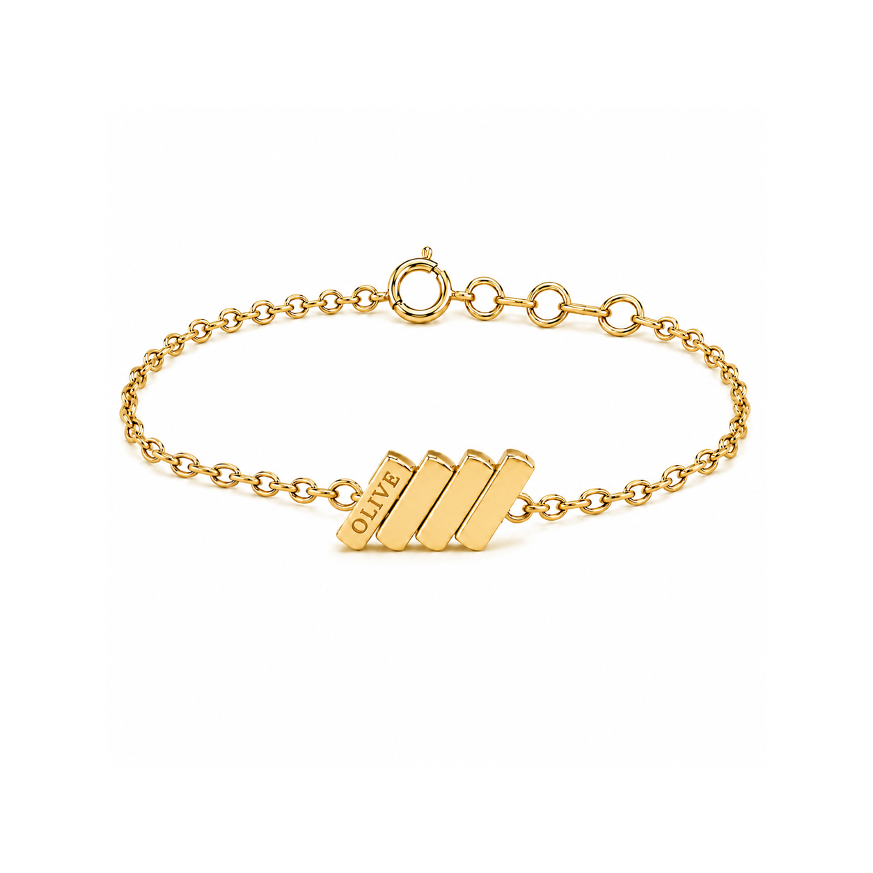 Engravable Gold Bar Bracelet