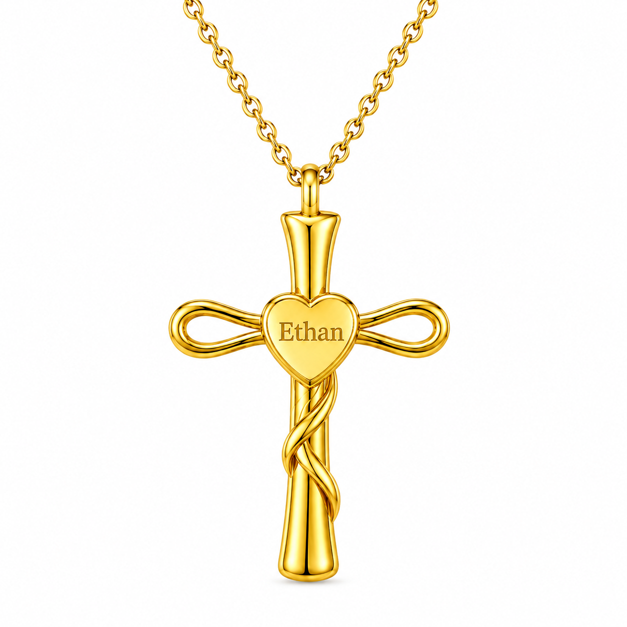 Engravable Cross Necklace