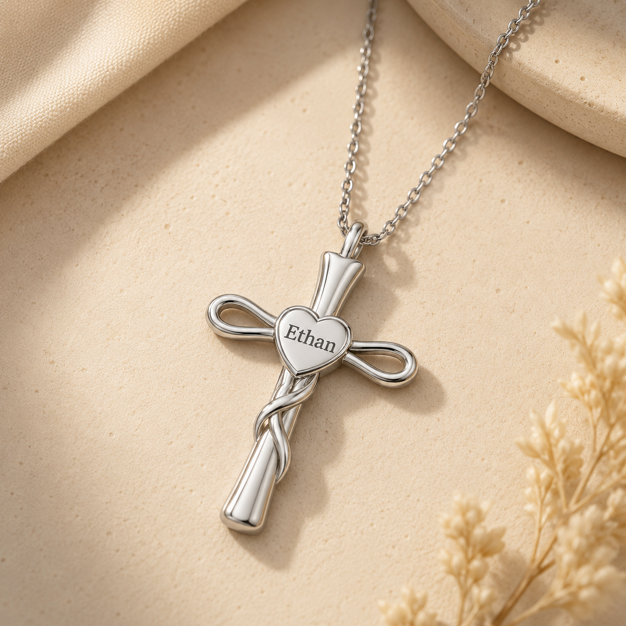 Engravable Cross Necklace