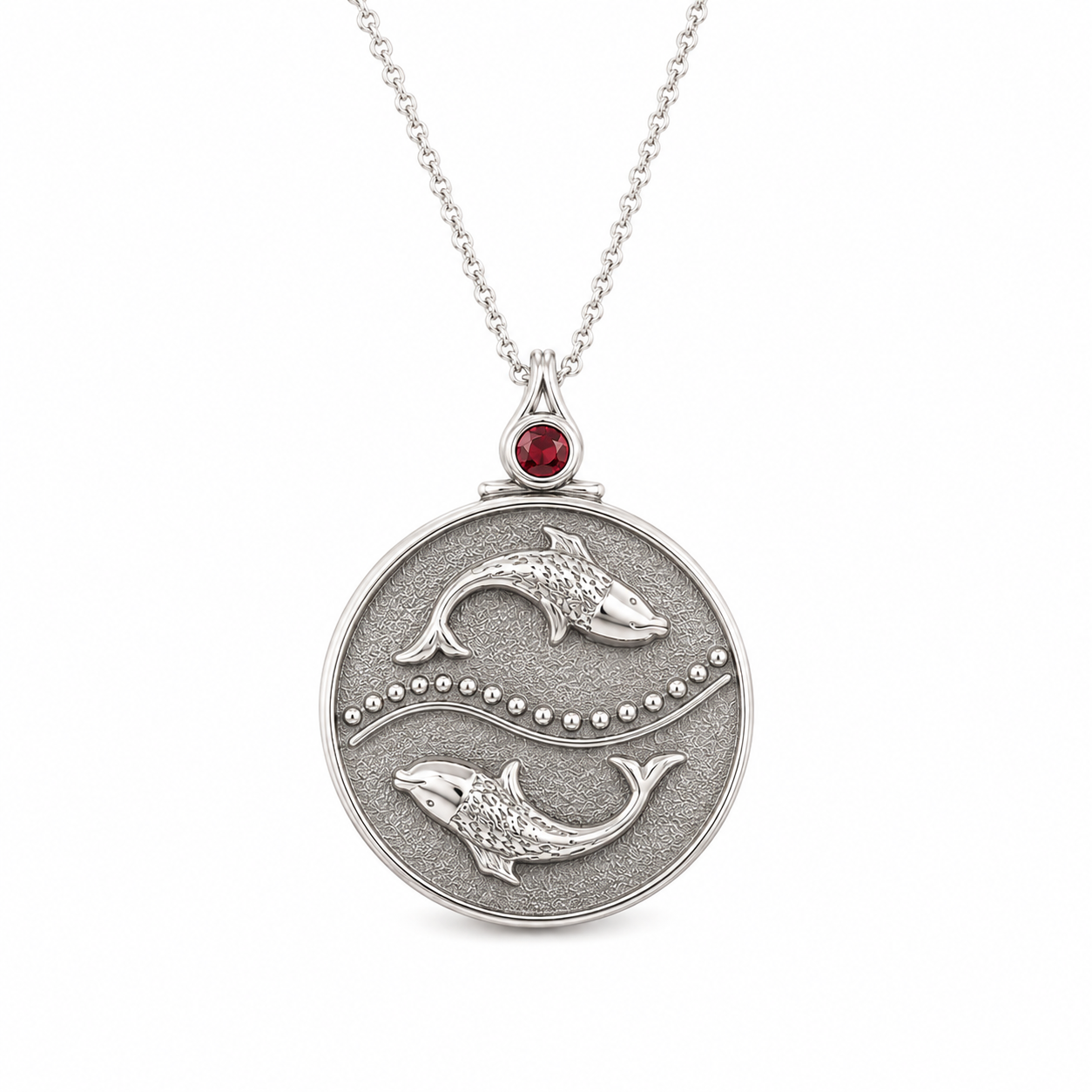 Zodiac Medallion Necklace with Accent