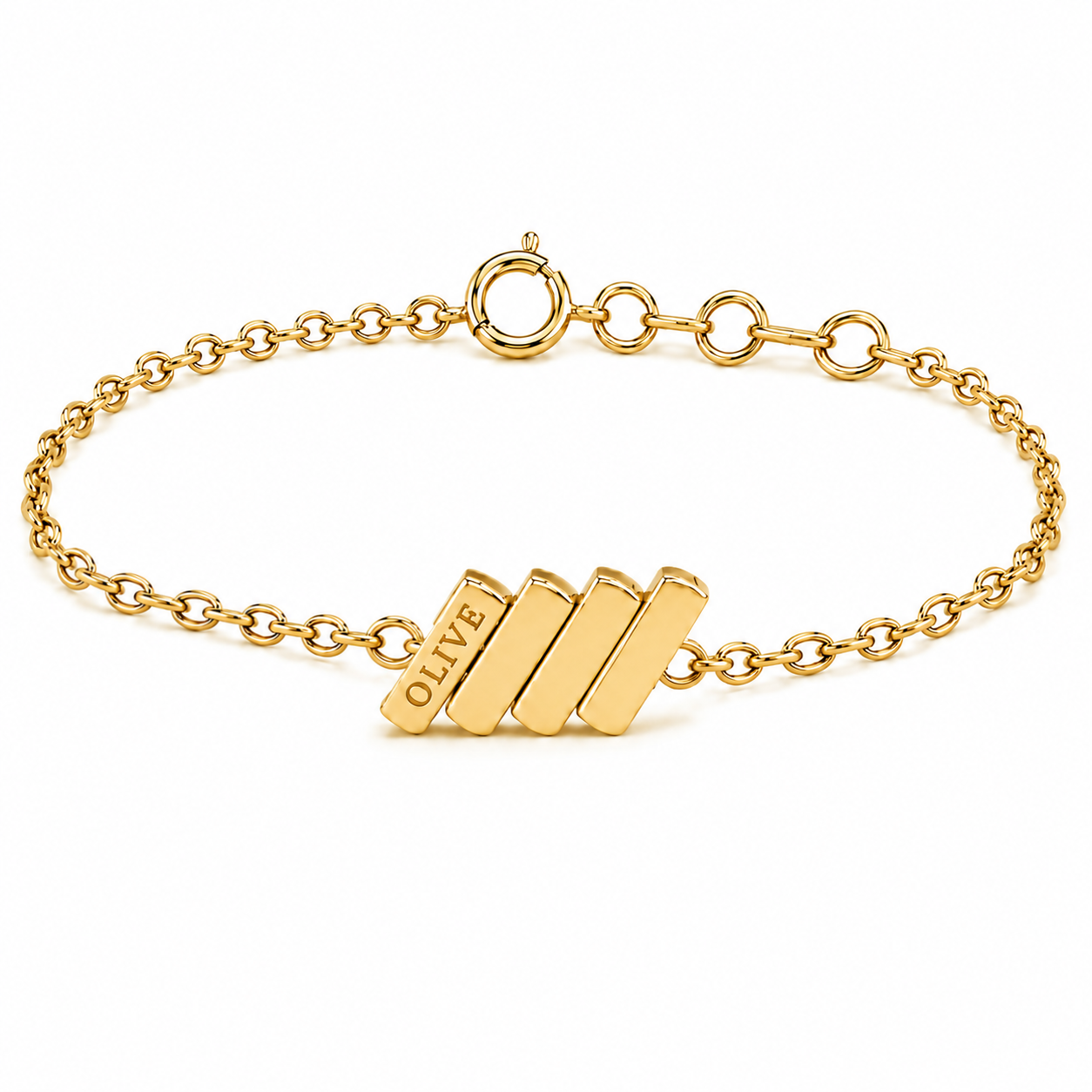 Engravable Gold Bar Bracelet