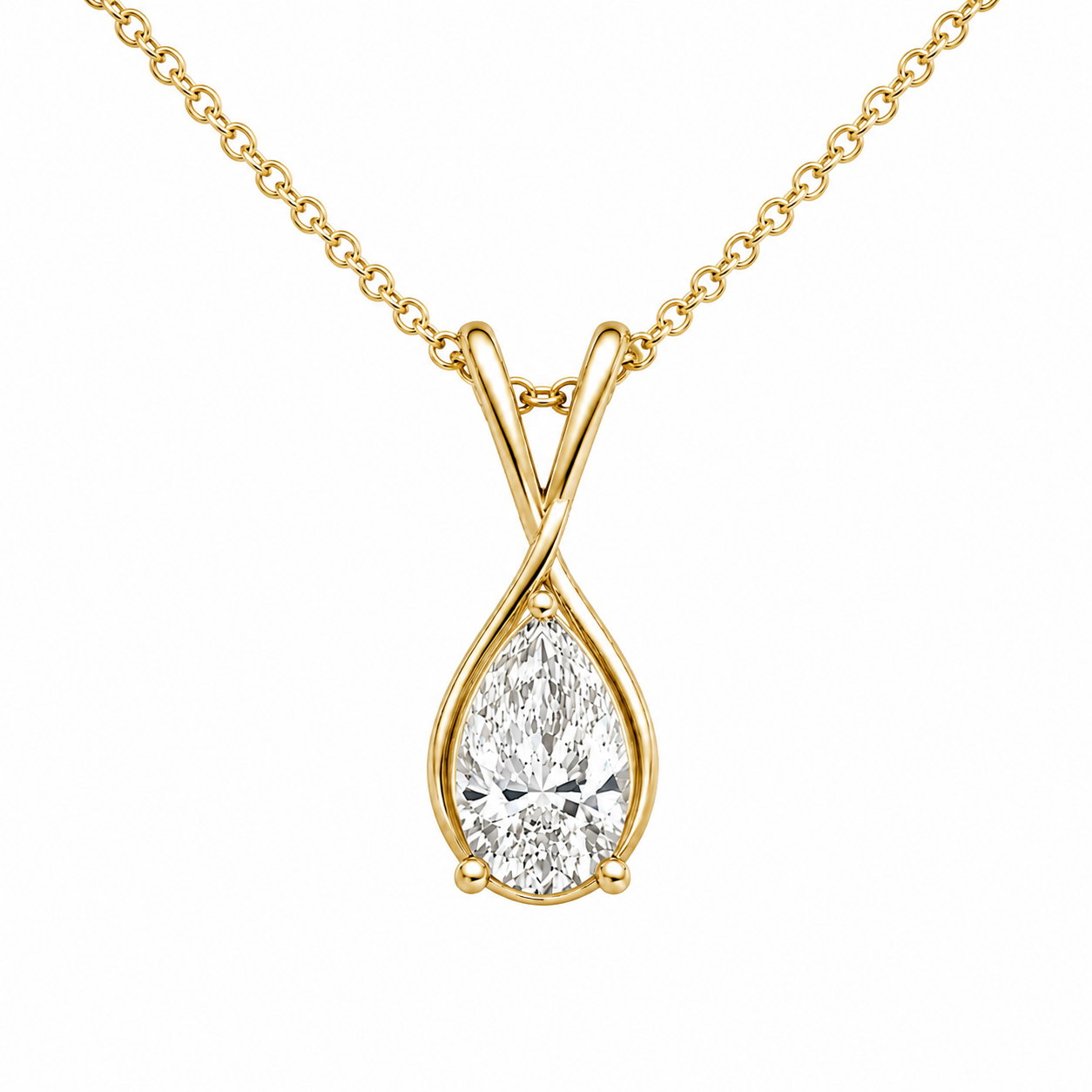 Eternal Tear Solitaire Pendant