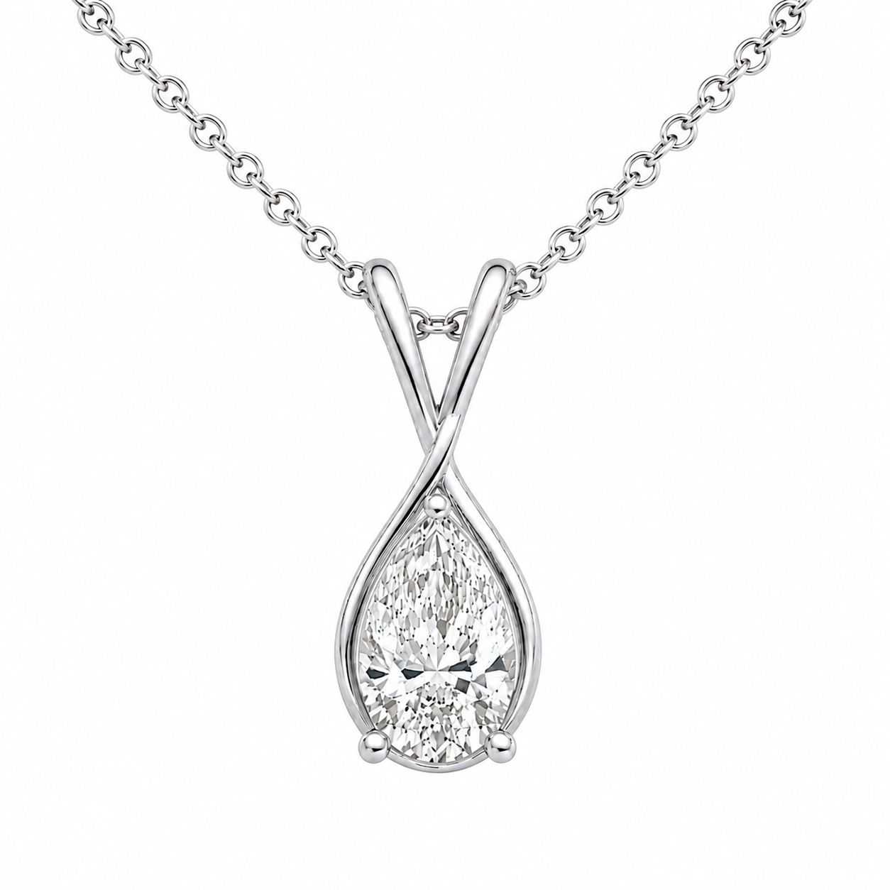 Eternal Tear Solitaire Pendant