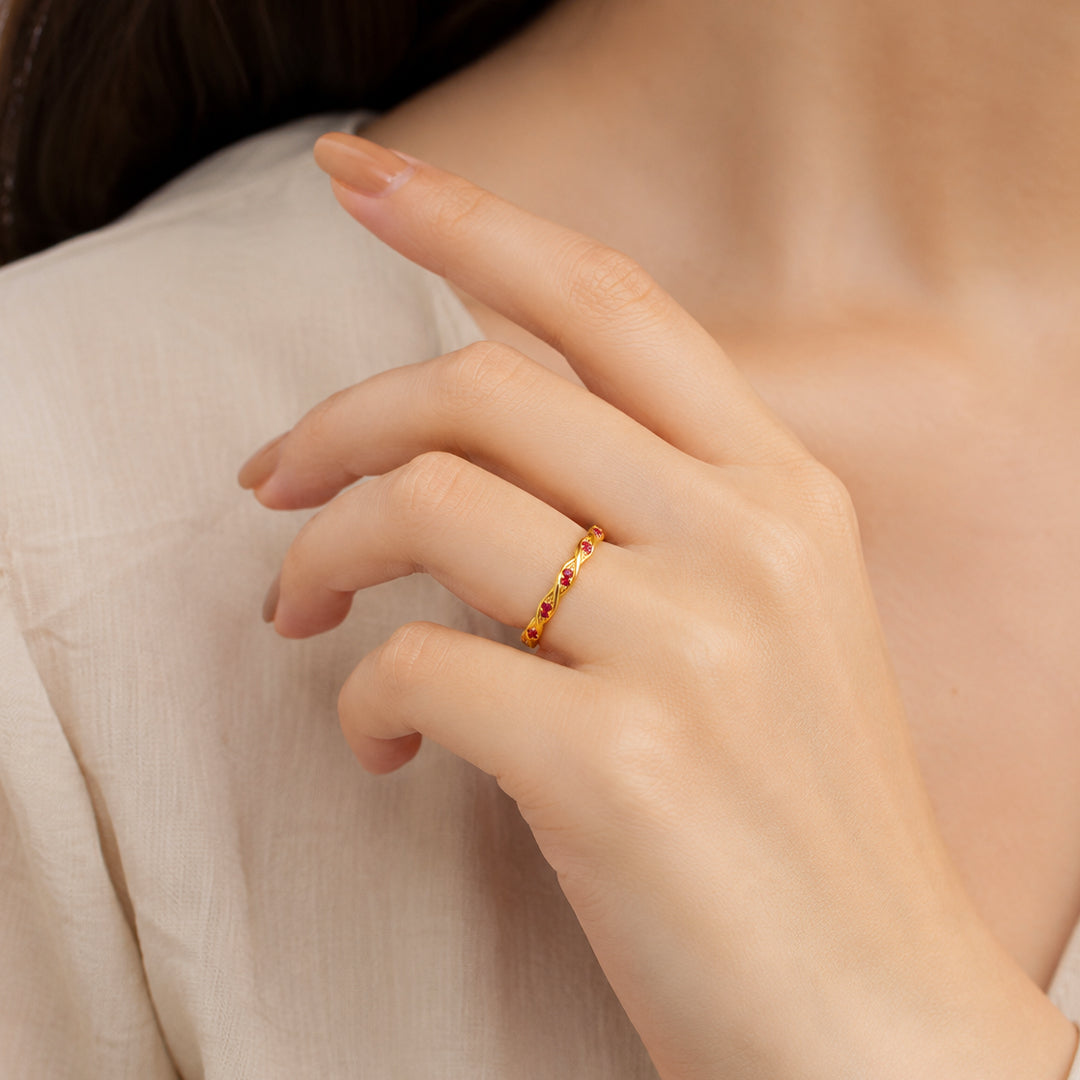 Eternal Twist Birthstone Band Ring