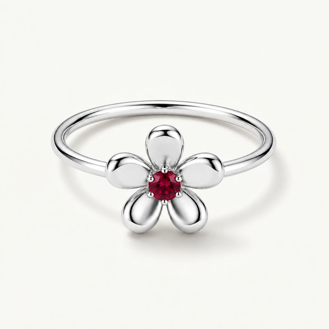 Floral Birthstone Ring