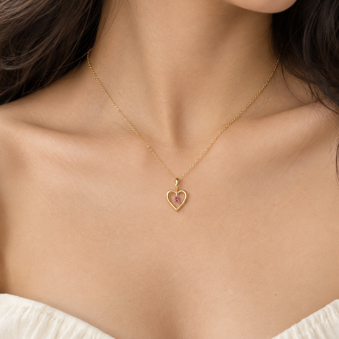 Forever Yours Love Birthstone Necklace