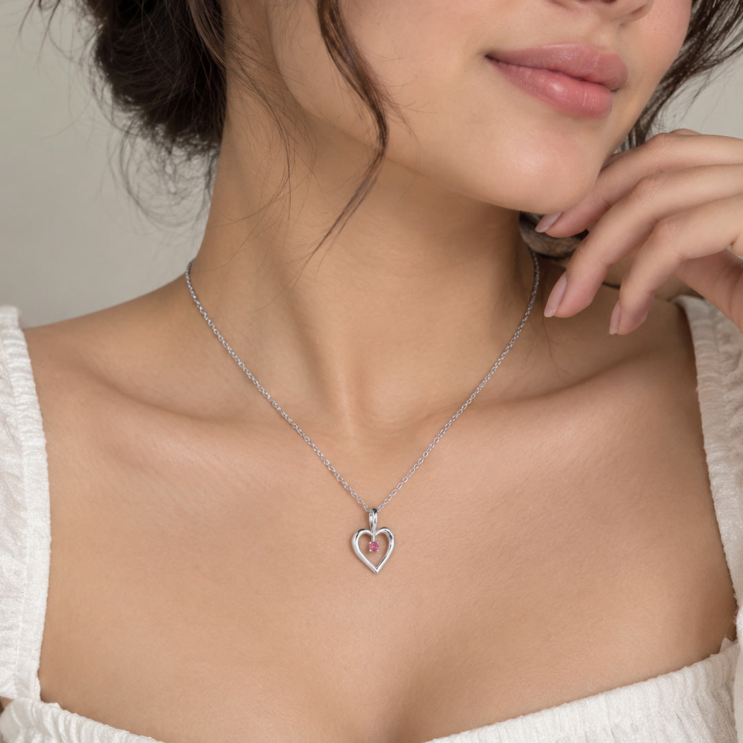 Forever Yours Love Birthstone Necklace