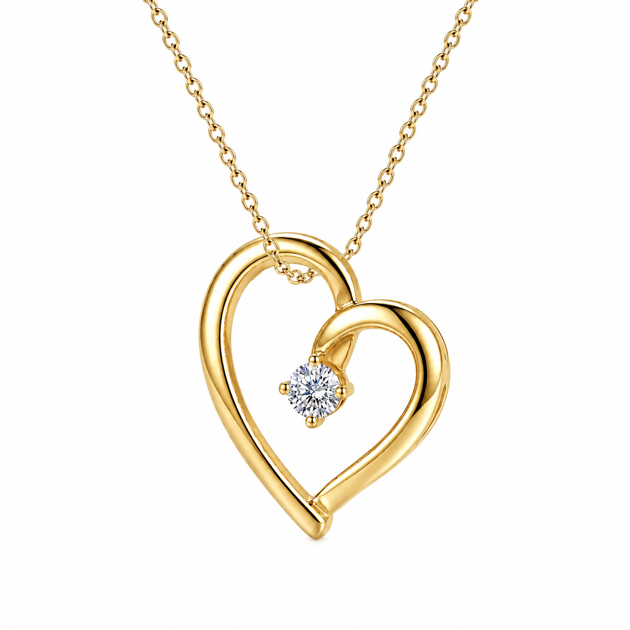 Hanging Heart Birthstone pendant