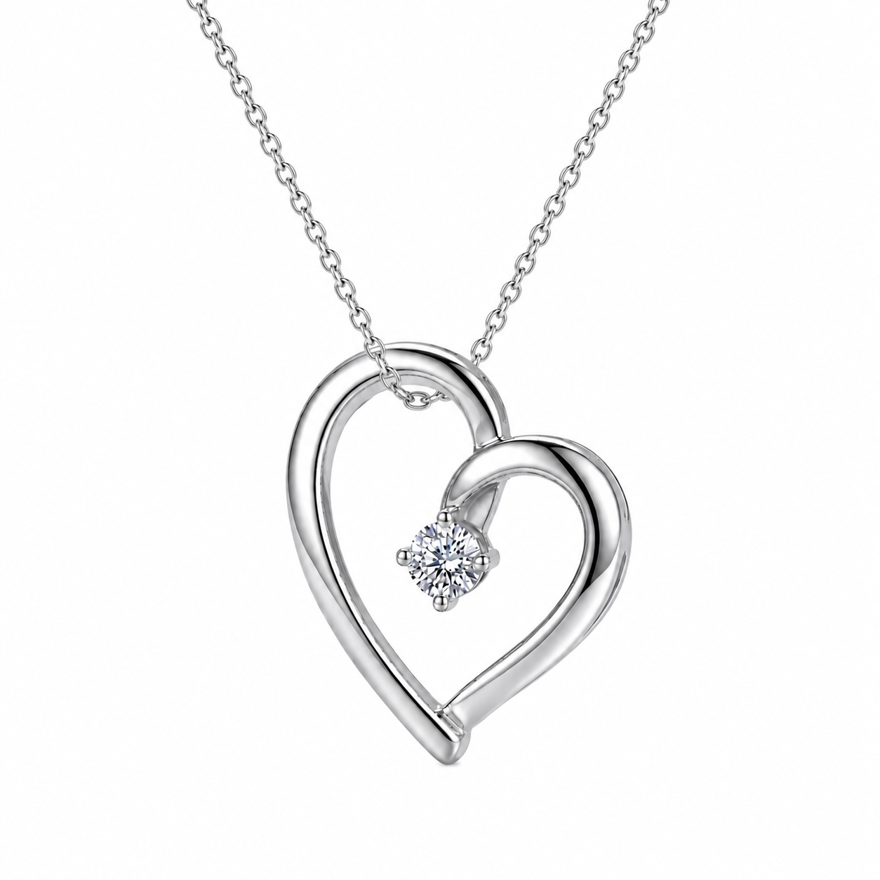 Hanging Heart Birthstone pendant