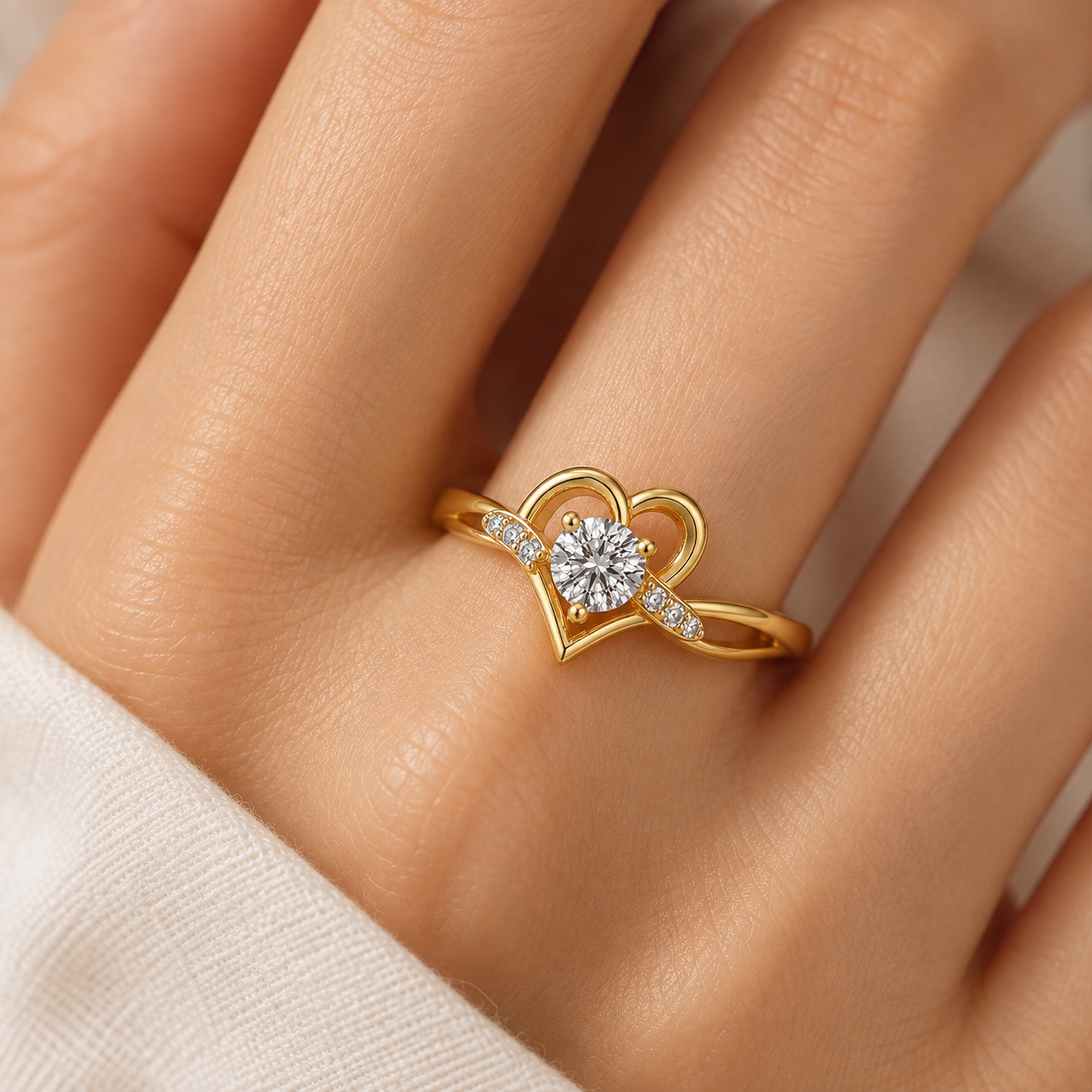 Heart Hold Birthstone Ring