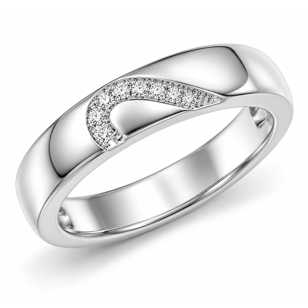 Heartline Accent Band Ring