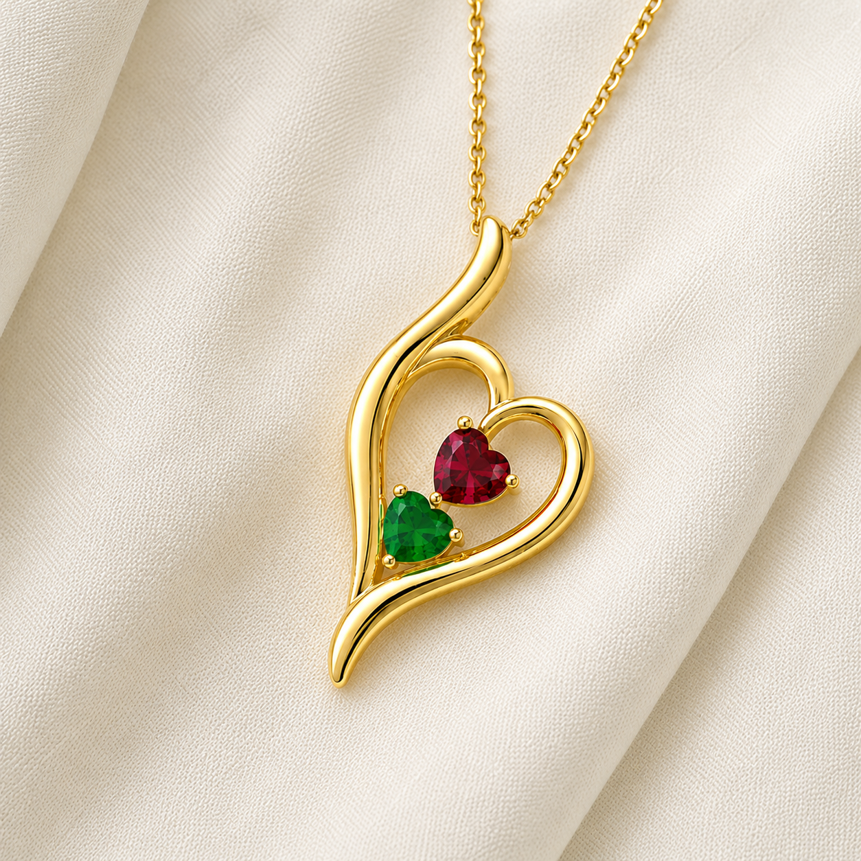 Heartstone In Heart Pendant