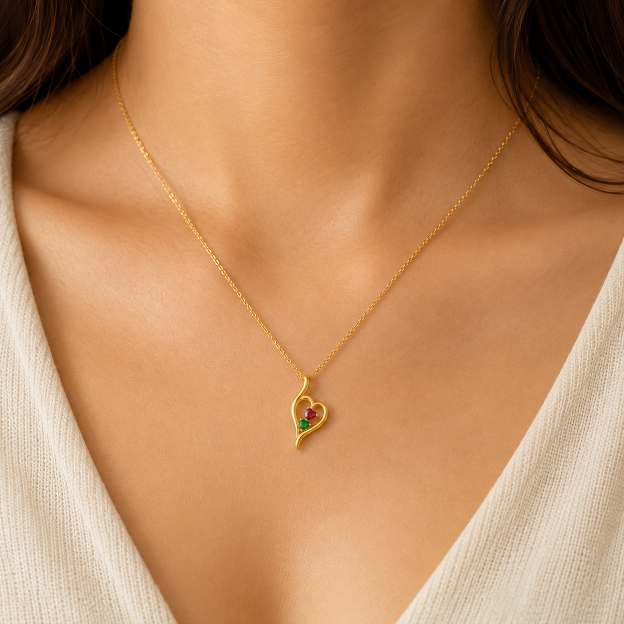 Heartstone In Heart Pendant