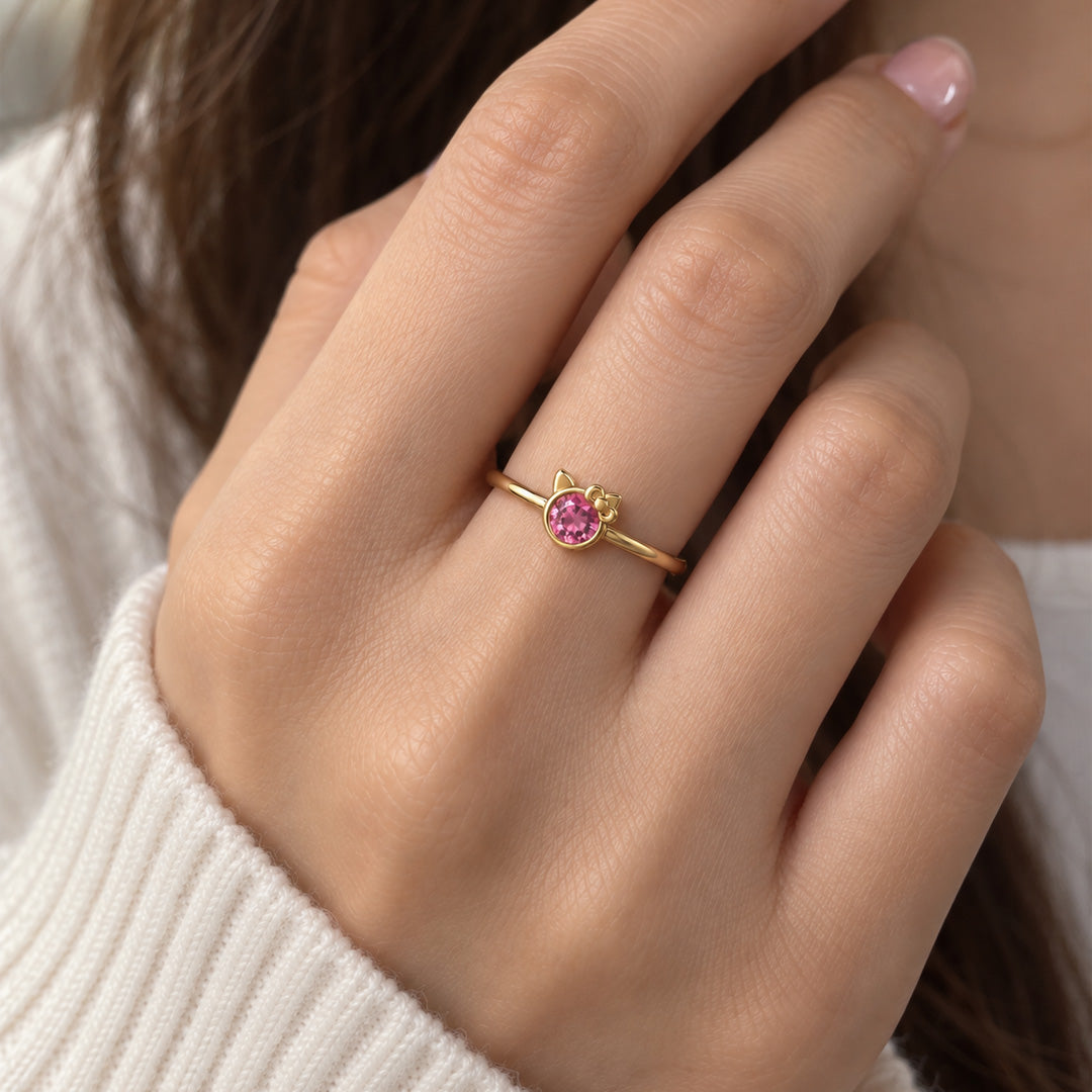 Hello Kitty Birthstone Ring