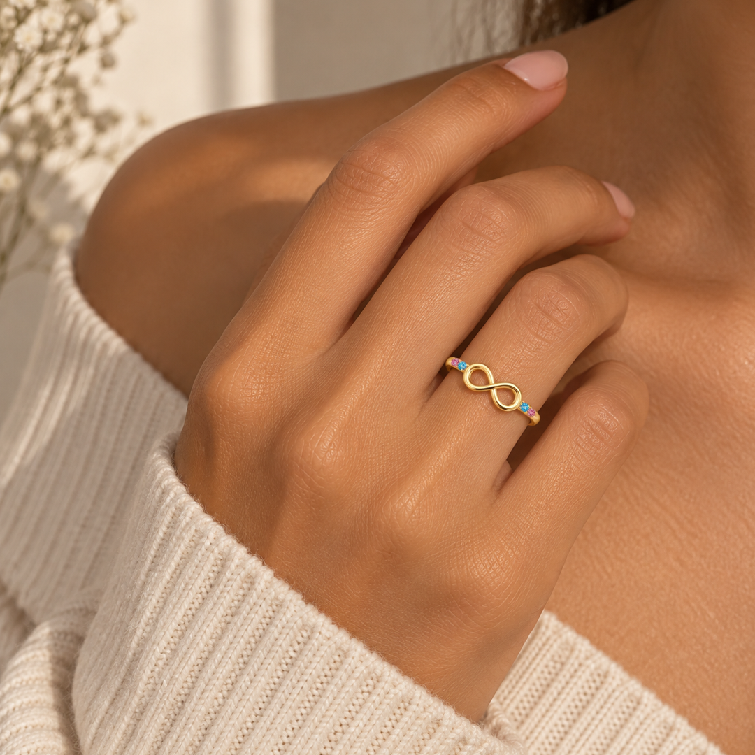 Infinity Birthstone Ring