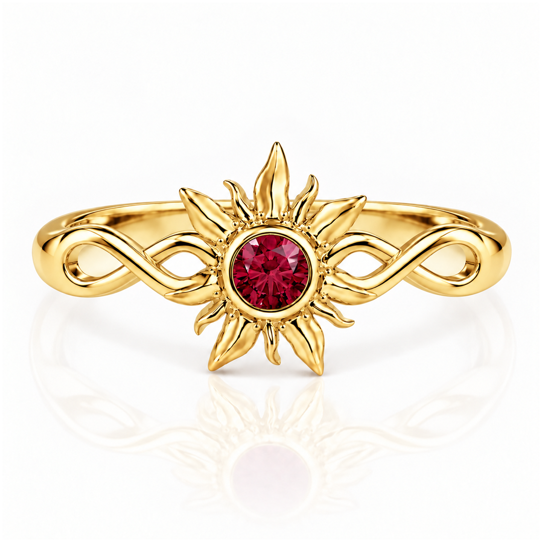 Infinity Sunshine Birthstone Ring
