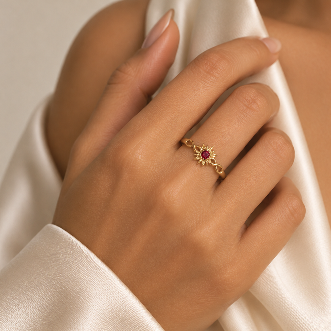 Infinity Sunshine Birthstone Ring