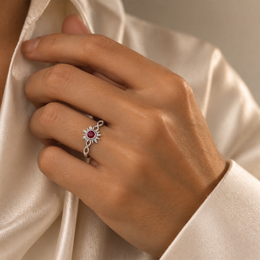 Infinity Sunshine Birthstone Ring