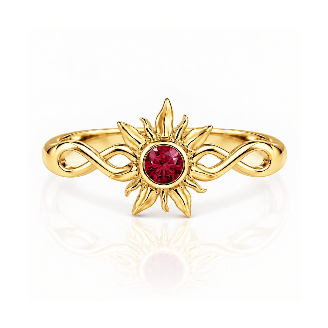 Infinity Sunshine Birthstone Ring