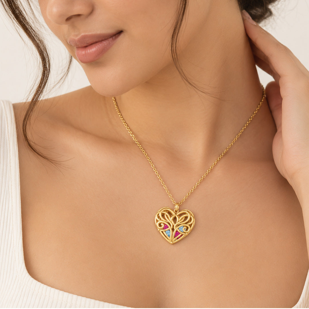 Intertwined Heart Knot Necklace