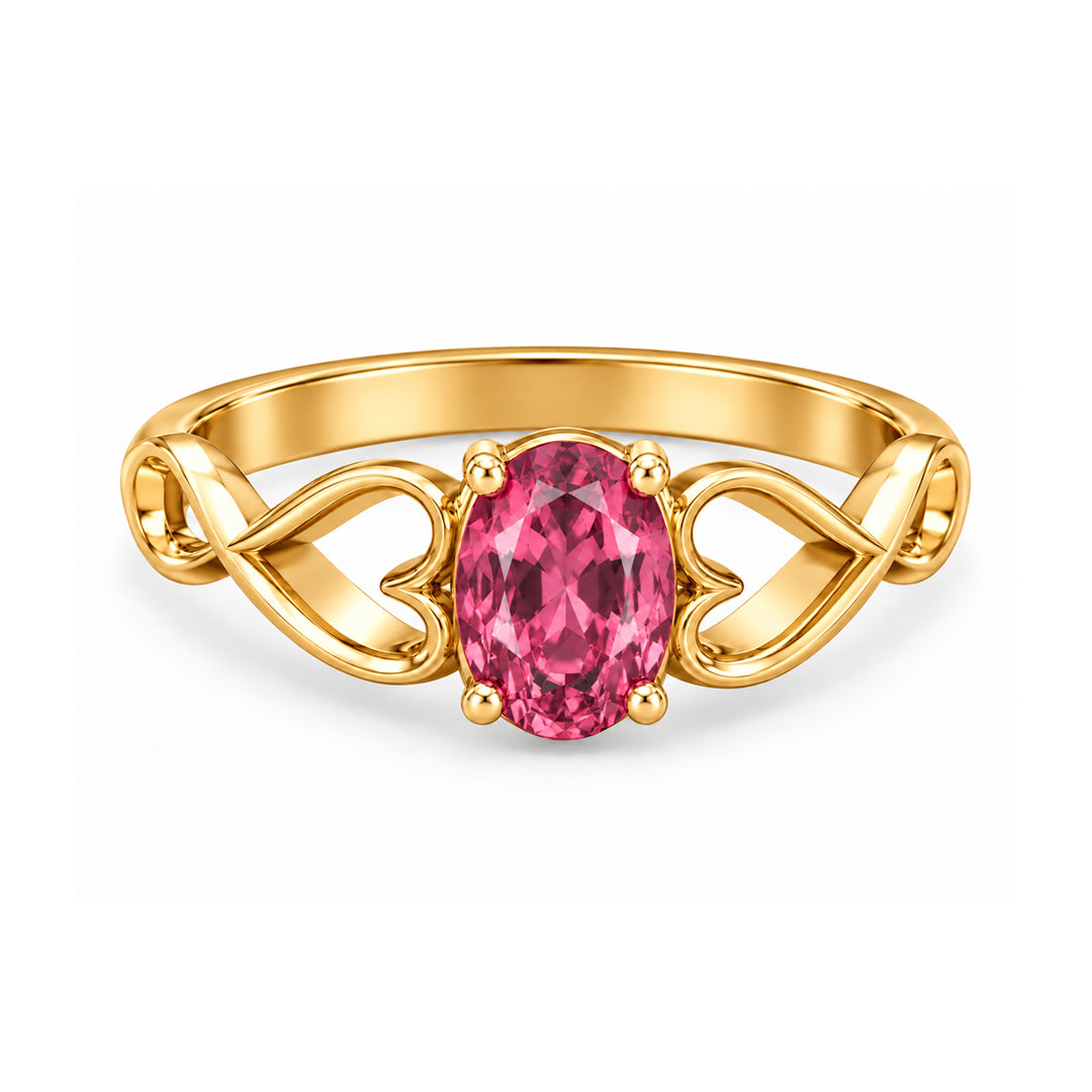Interwoven Infinity Oval Birthstone Ring