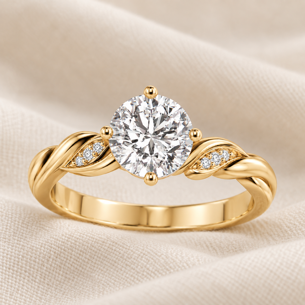 Laurel Crown Ring with Birthstone