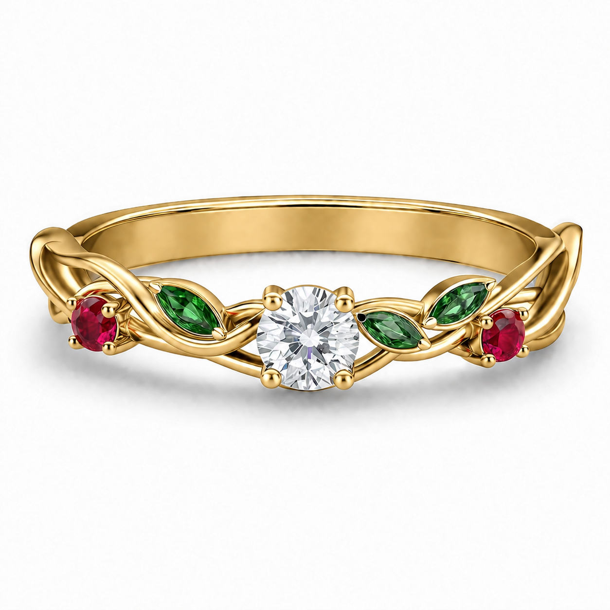 Woven Flora Band Ring