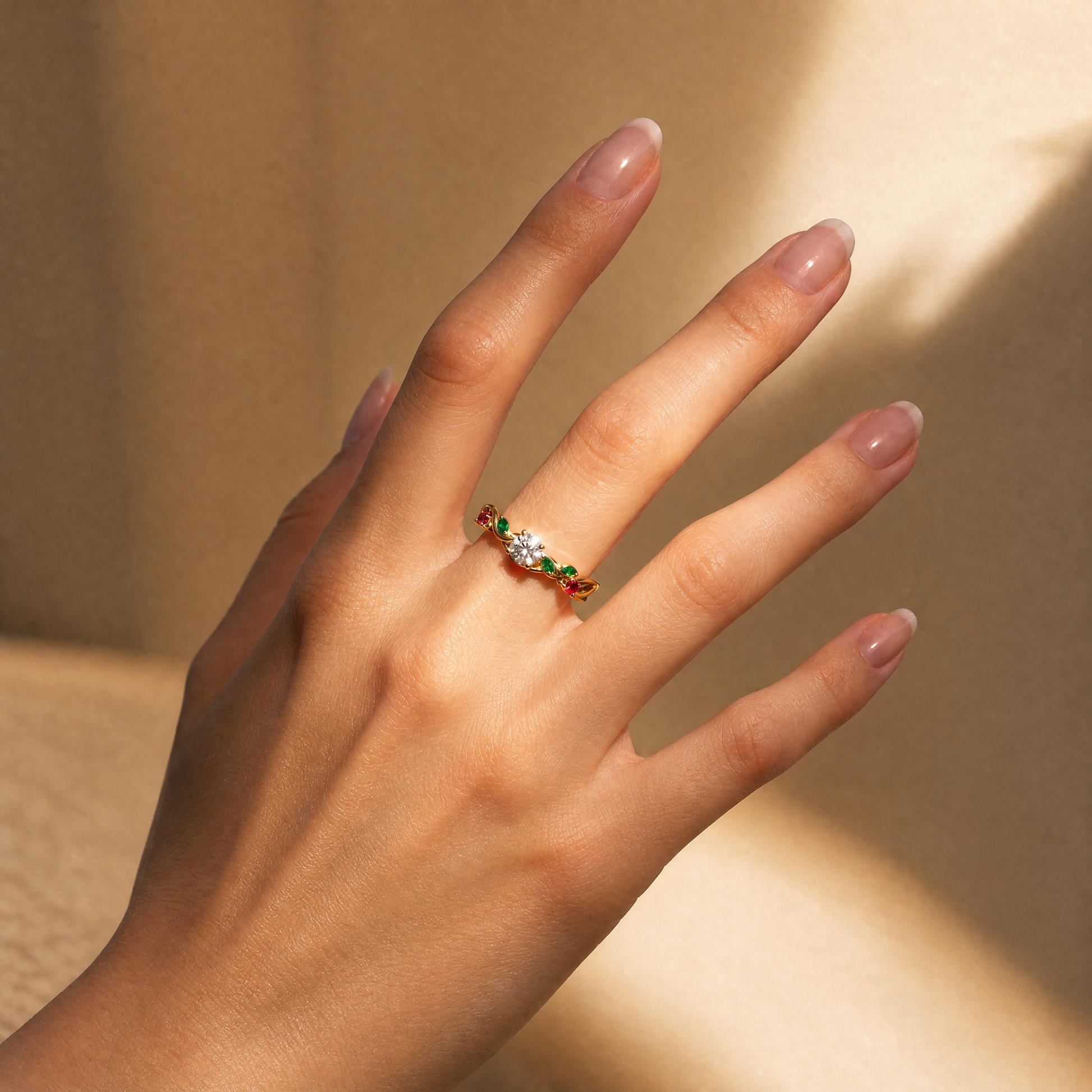 Woven Flora Band Ring