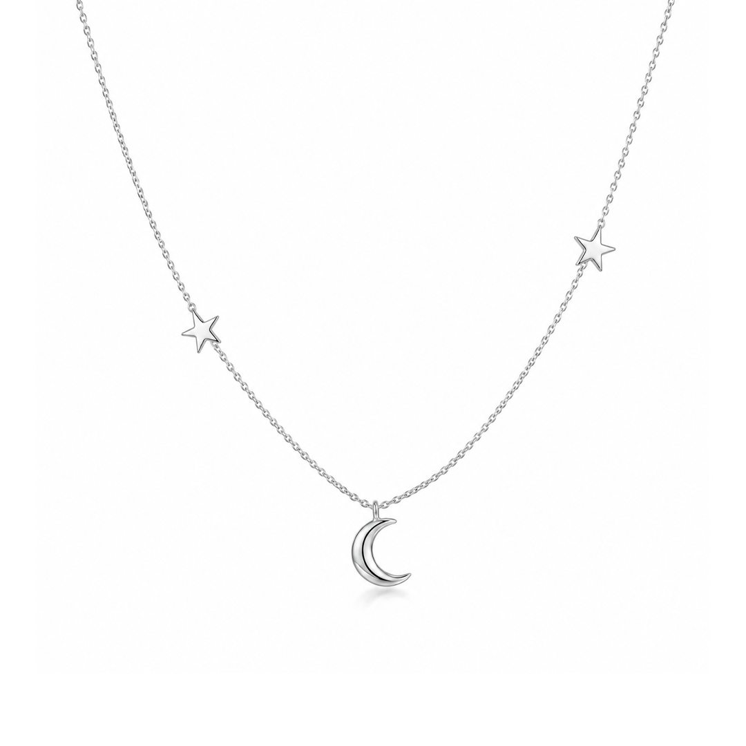 Lunar Stars Charm Necklace