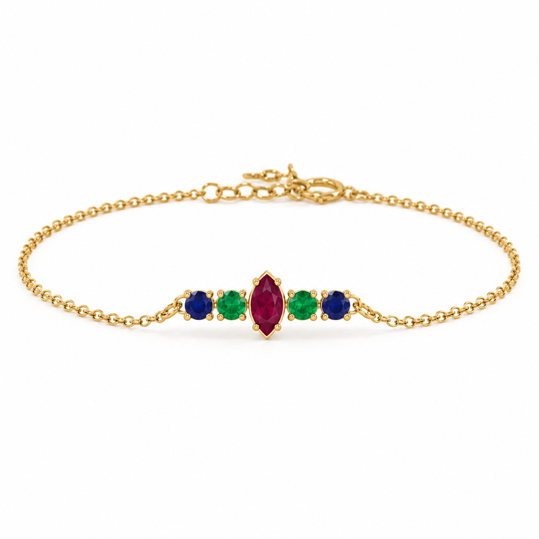 Marquise Series Birthstone Bracelet