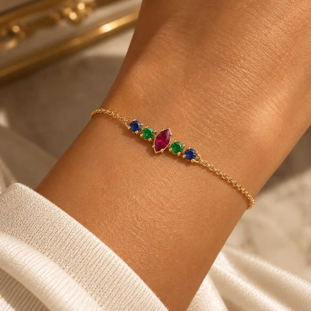 Marquise Series Birthstone Bracelet