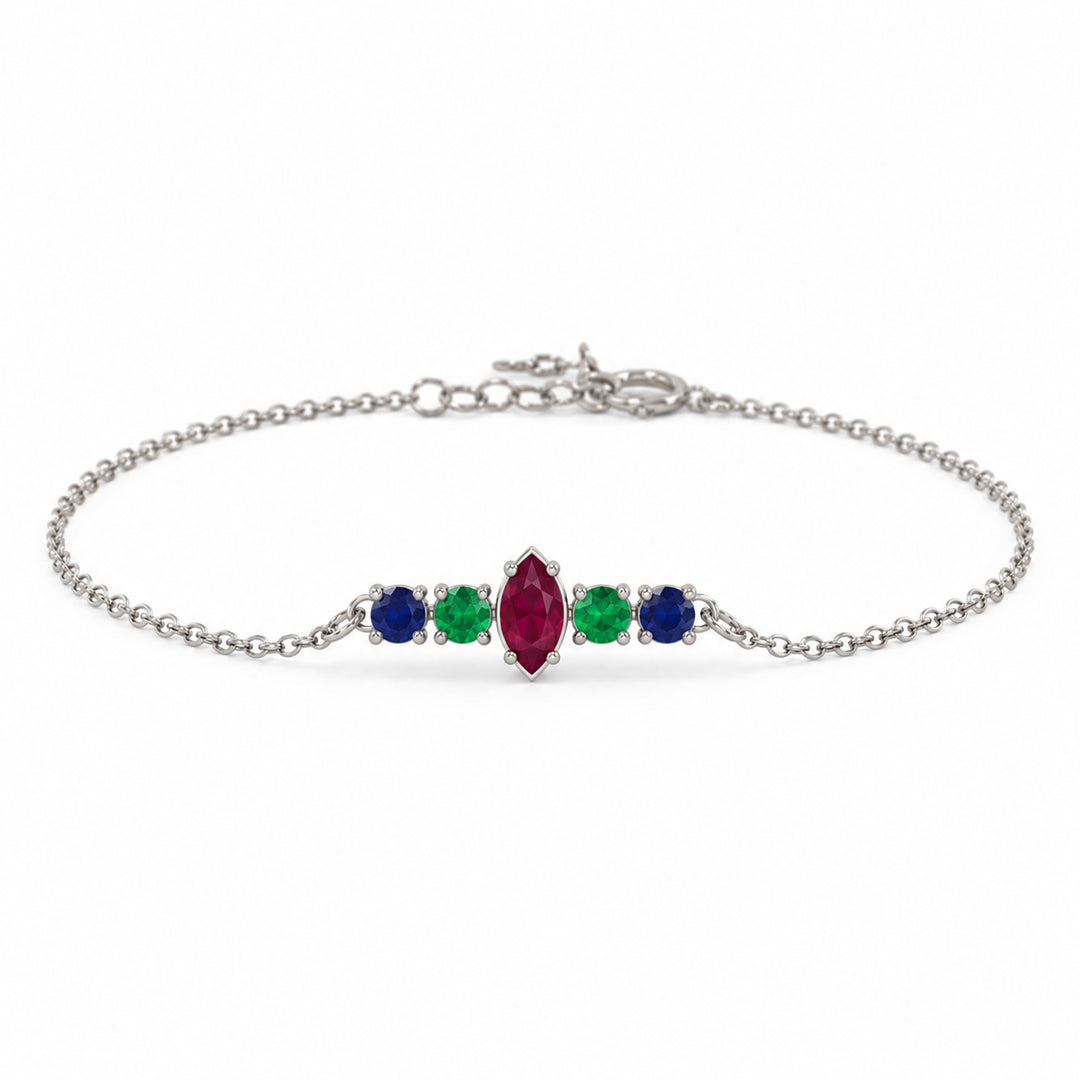 Marquise Series Birthstone Bracelet