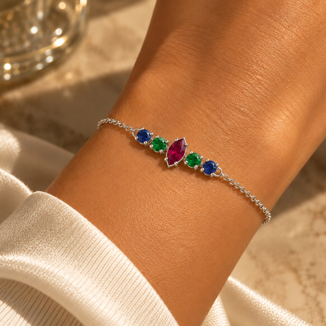 Marquise Series Birthstone Bracelet