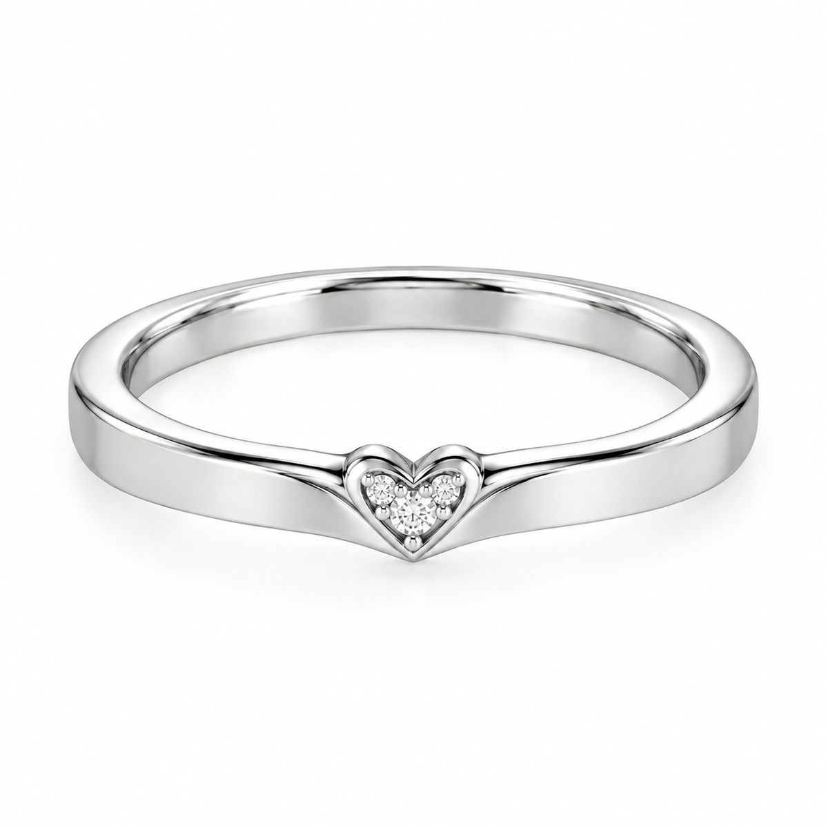 Mini Heart ring with Accent stones