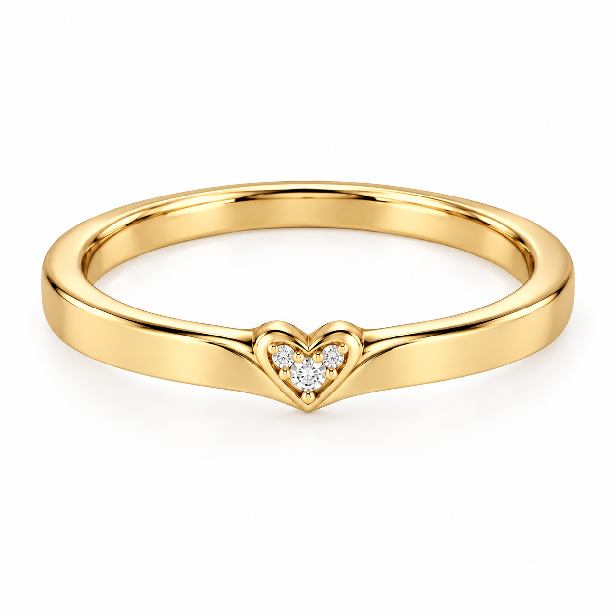 Mini Heart ring with Accent stones