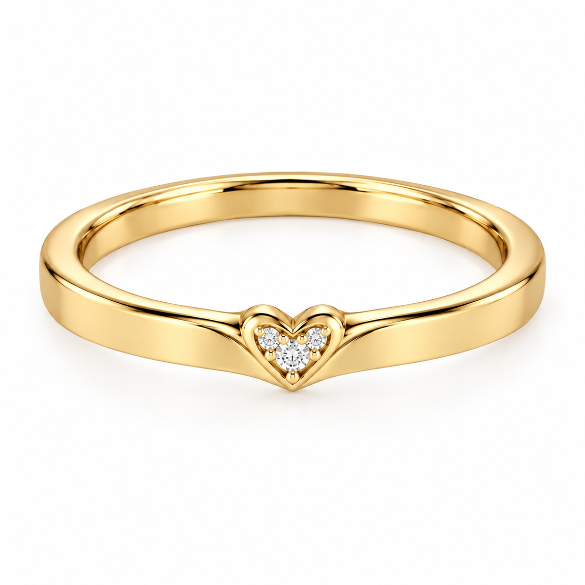 Mini Heart ring with Accent stones