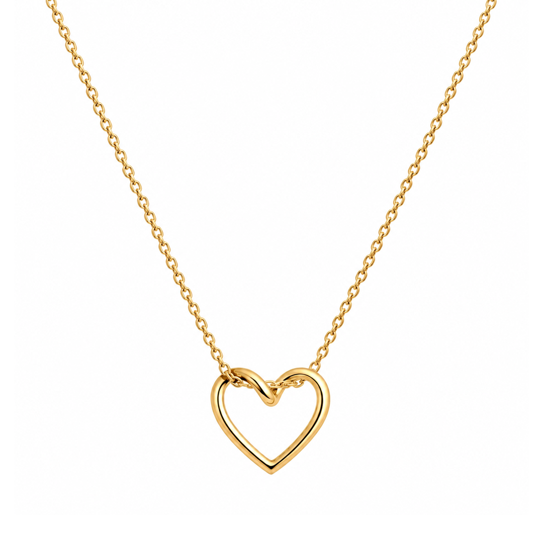 Open Heartline Loop Necklace