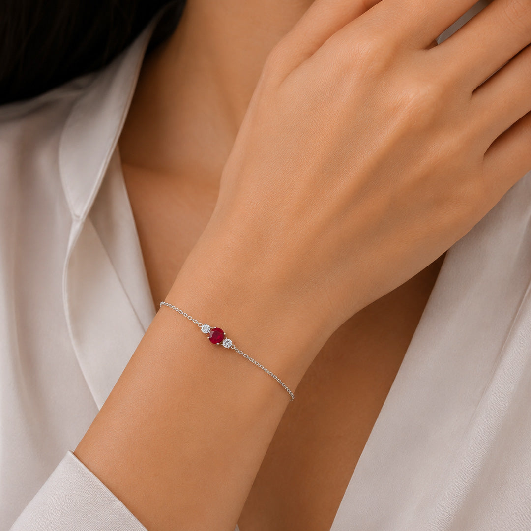 Oval Radiance Birthstone Bracelet