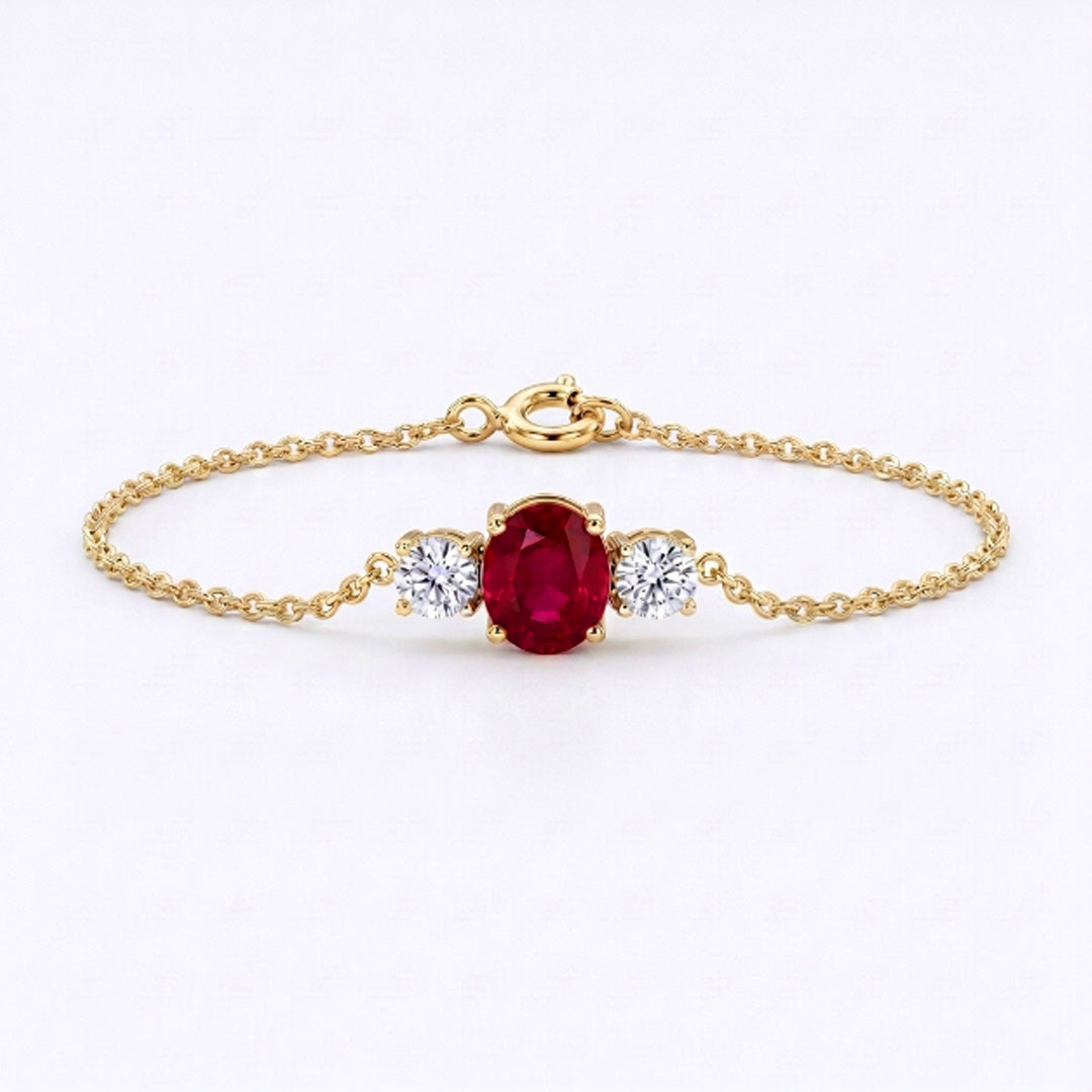 Oval Radiance Birthstone Bracelet