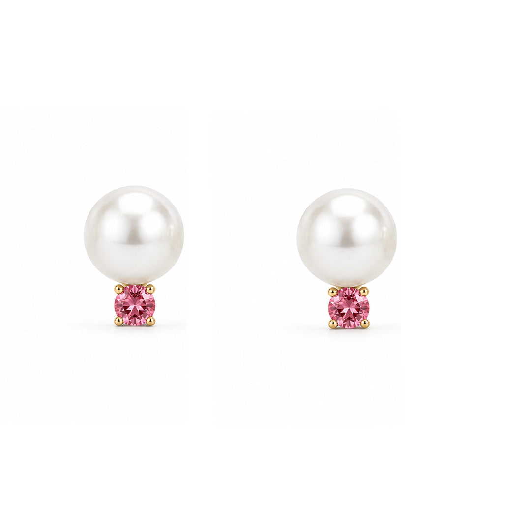 Pearl and Accent Stud Earrings