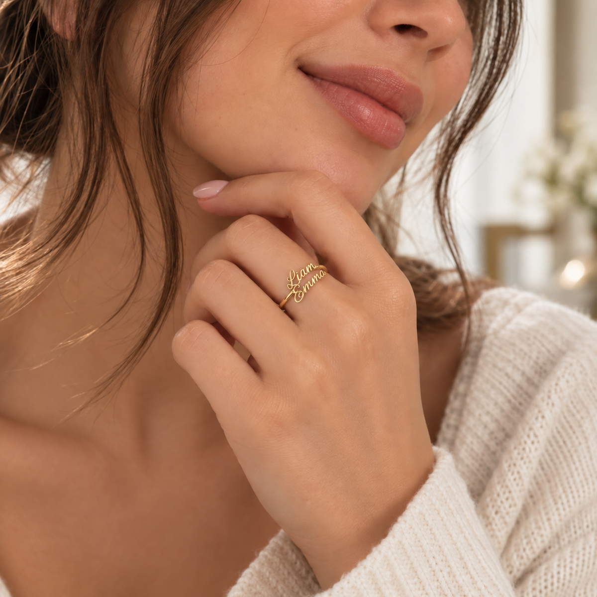 Couple Name Ring