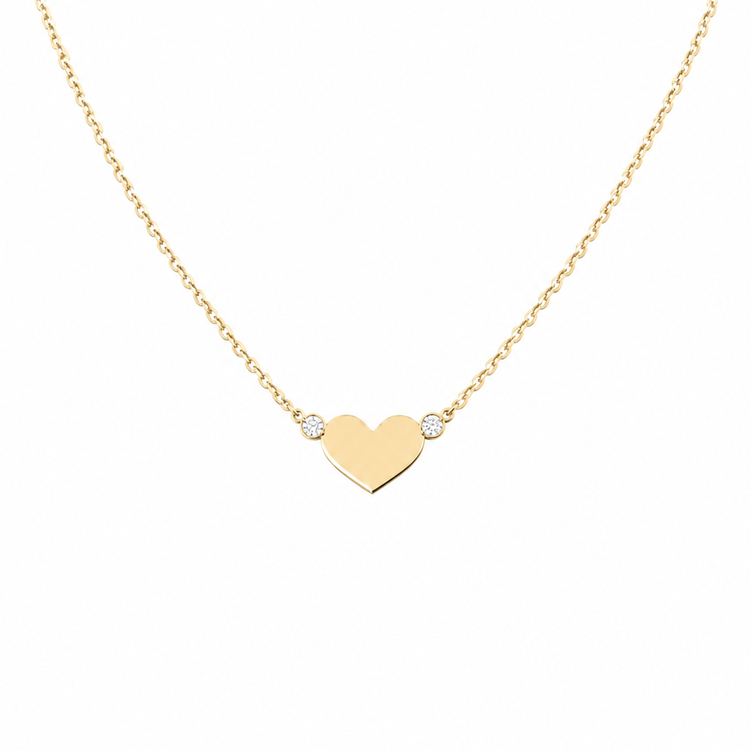 Heart with Accent Stone Necklace
