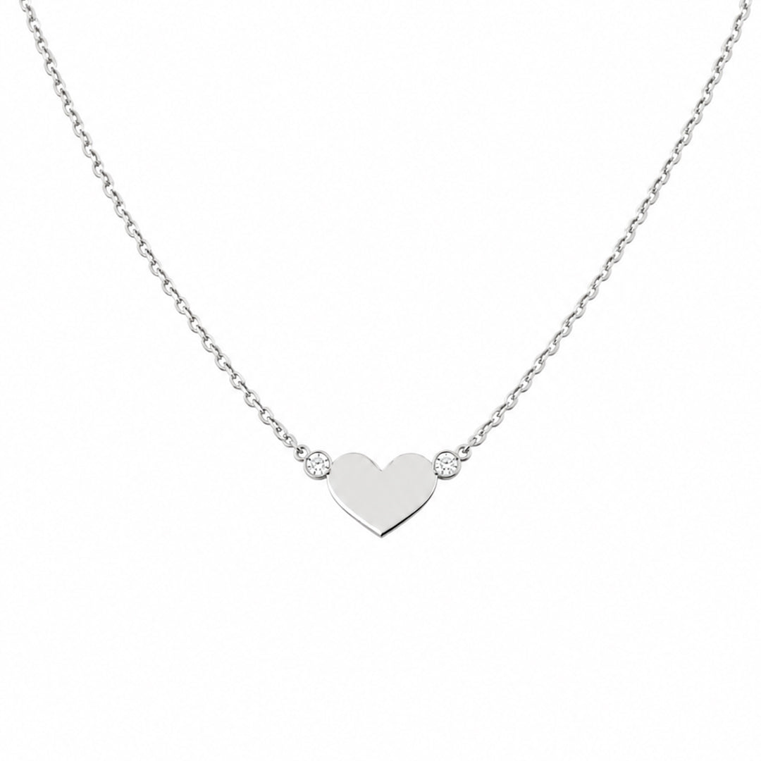 Heart with Accent Stone Necklace