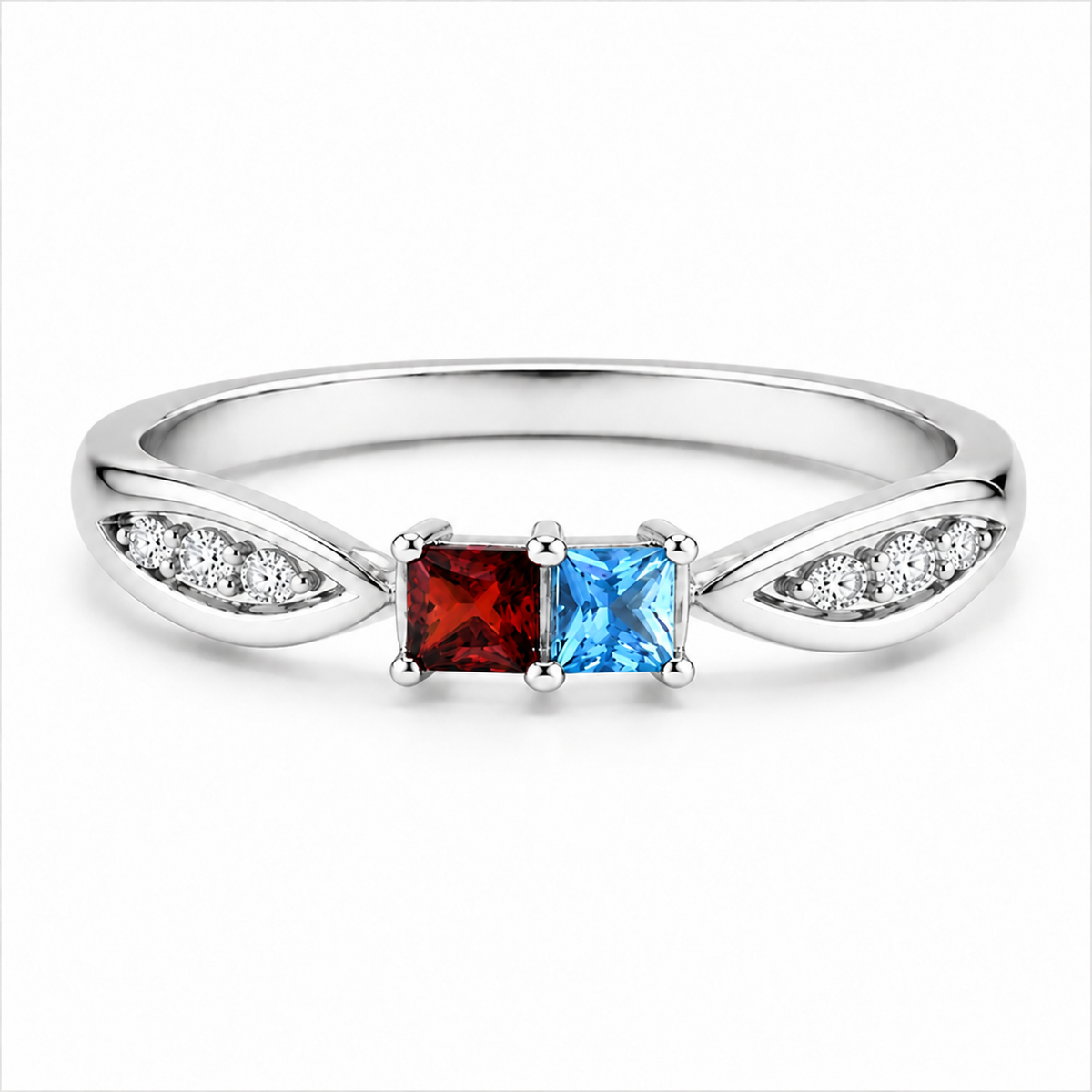 Princess Cut Birthstone Ring
