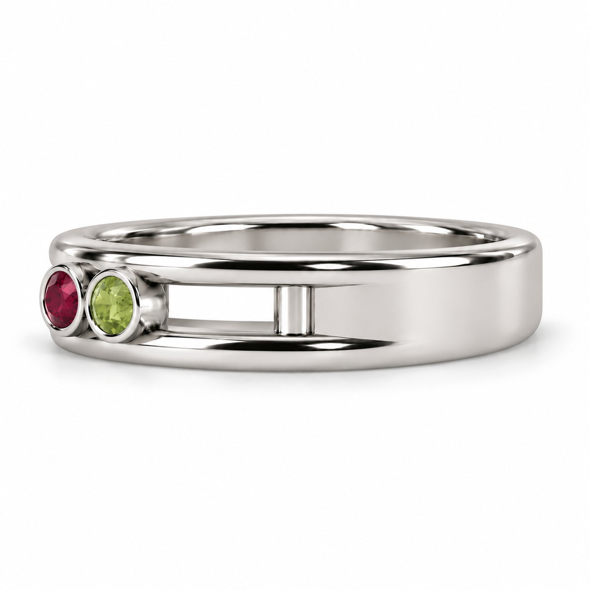 Round Bezel Birthstone Ring