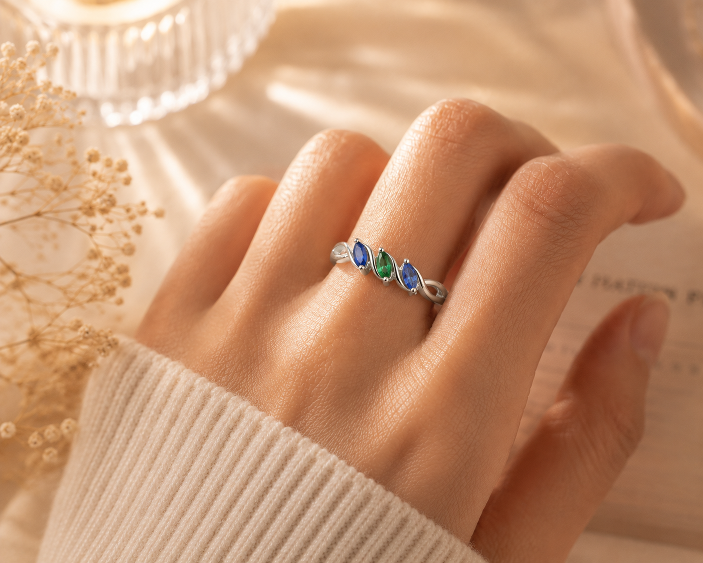Marquise Birthstone Ring