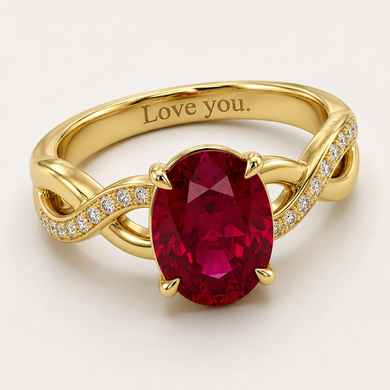 Oval Birthstone Ring